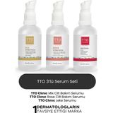 TTO Clinic Cilt Bakım Serum Seti 3’lü – Yatıştırıcı ve Aydınlatıcı Etki (Rose, Mix, Leke Serumu)