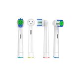 ttoysworld Diş Fırçası Başlığı - OralB | Braun Uyumlu - Elektrikli Diş Fırçası Yedek Başlıkları - 4'lü Paket