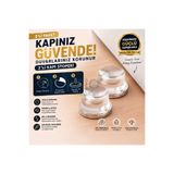 TTT 2'li Kendinden Yapışkanlı Şeffaf Kapı Stoperi - Duvar Koruyucu Kapı Tamponu - Sessiz Kapı Durdurucu - Vida Gerektirmez Güçlü Yapışkanlı Kapı Stopu