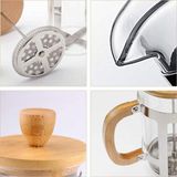 Ttt Ahşap Detaylı 350 ml Cam French Press - standart - Renkli