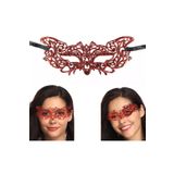 Ttt Kırmızı Dantel Masquerade Maskesi 9 No