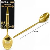 Ttt Metal Servis Kaşığı - Gold Renk - 27 cm - Renkli