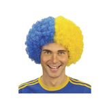 Ttt Sarı Lacivert Kıvırcık Afro Bonus Taraftar Peruğu