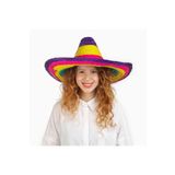 Ttt Sombrero Meksika Şapkası Renkli Örme Hasır Çocuk Boy