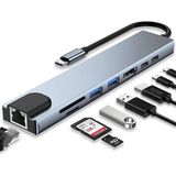 Ttt Type C Girişli 8 Port Dönüştürücü ve Çoklayıcı - Belirtilmemiş - Renkli