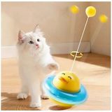 Ttt Ufo Şekilli Ördek Kedi Oyuncağı - Mavi - Pembe