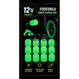 TTT Yeşil Fosforlu Sibop Kapağı 12'li Paket - Neon Yeşil Renkli Araç, Motosiklet, Bisiklet Uyumlu
