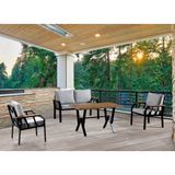 Tu Tienda 2+1+1+Masa Dekoratif Bahçe,balkon,mutfak Takımı Nrgz - Gümüş