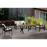 Tu Tienda 2+1+1+Masa Dekoratif Bahçe,balkon,mutfak Takımı Nrgz - Krem