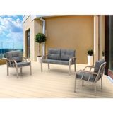 Tu Tienda Bahçe Balkon Kafe Mobilyası 2+1+1 - Gri