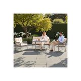 Tu Tienda KAŞ ALÜMİNYUM 2+1+1+SEHPA BAHÇE BALKON MOBİLYASI,GRİ RATTAN/KREM KUMAŞ