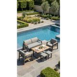 Tu Tienda LEO BAHÇE,BALKON MOBİLYASI 3+1+1+MASA(80*140)+2PUF ANTRASİT
