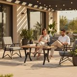 Tu Tienda MELİSA 2 1 1 MASA(70X120) BAHÇE BALKON MUTFAK TAKIMI,GRİ - Açık Gri