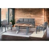Tu Tienda NERGİZ 3+1+1+MASA BALKON BAHÇE MUTFAK TAKIMI,KOYU GRİ - Gri