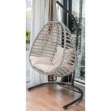 Tu Tienda Rattan Tek Kişilik Bahçe Balkon Ev Salıncağı,beyaz Krem 2