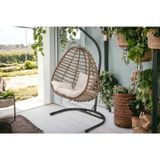 Tu Tienda Rattan Tek Kişilik Bahçe Balkon Ev Salıncağı,kahverengi Krem