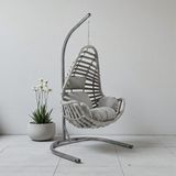 Tu Tienda Seferihisar Tek Kişilik Rattan Salıncak 135*135 - Gri