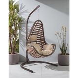 Tu Tienda Seferihisar Tek Kişilik Rattan Salıncak 135*135 - Kahverengi