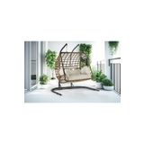 Tu Tienda TU TİENDA İKİ KİŞİLİK RATTAN ÖRGÜ SALINCAK,KAHVERENGİ