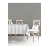 Tuable Kareli Masa Örtüsü Gri 160x160cm Gri