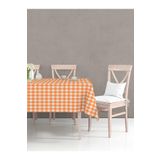 Tuable Kareli Masa Örtüsü Turuncu 160x220cm Turuncu