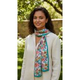 tuaipek NEŞELİ FLORA Desen Şık & Zarif Kadın Aksesuarı Saten Fular 30x165cm