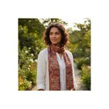 tuaipek ORANGE BLOSSOM Desen Şık & Zarif Kadın Aksesuarı Saten Fular 30x165cm