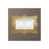 Tual Tasarım Gold Dekoratif Pleksi Priz Anahtar Buton Çerçevesi