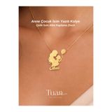 Tuan Collection Anne Çocuk İsim Kolye Gold Çelik Zirkon Altın Kaplama Kişiselleştirilebilir Kolye