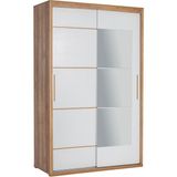 Tuana 140 cm Sürgülü Gardırop - Ceviz&beyaz