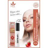 Tuana Dudak Dolgunlaştırıcı ve Parlatıcı Lip Gloss Şeffaf Renk 6 ml Yüksek Parlaklık Sağlar - ÇİLEK