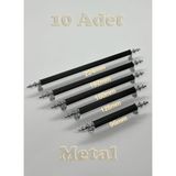 Tuana Rustik Alüminyum Metal Lüks Modern Mobilya Çekmece Mutfak Dolabı Kulpu Siyah-Krom 160mm (10 Adet)