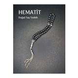Tuana Trend Komple Mat Hematit Tesbih 8 mm Küre Kesim Şifa Pozitif Enerji Canlılık Taşı Tesbih