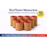 Tuba Toptaş Bez Flaster 10 cm x 5 M Sabitleyici Tıbbi Bant Kahverengi Bez Flaster Güçlü Yapışkanlı 10 Adet