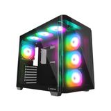 Tuba Toptaş Rampage Loopy Plus 950W 80+ Temperlı Cam 7X12CM Rgb Fan Gamıng Atx Kasa Sıyah - Siyah