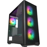 Tuba Toptaş Rampage Vortex V3 Temperli Cam+Mesh Sıyah 4xargb Fan+Hub E-Atx Mid-T Gamıng Kasa - Siyah