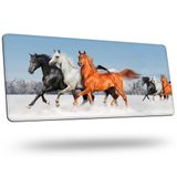 TUBAMQ Oyun Mouse Pad, At Koşu Masası Matı Kaymaz Kauçuk Taban Genişletilmiş XLarge Mouse Pad Masaüstü Ofis Bilgisayar ve Dizüstü Bilgisayar için 80 x 39,9 cm