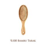 Tuberose Bambu Dişli Şaç Fırçası Elektriklenmeyi Önleyen Ahşap Saç Tarak