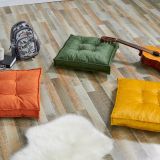 Tubihome Bisküvi Yer Minderi, Sarı Yeşil Turuncu