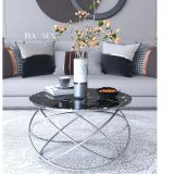 Tubihome Gezegen Orta Sehpa, Gümüş, Siyah Cam