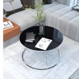 Tubihome Kum Saati Orta Sehpa, Gümüş Siyah