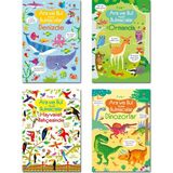 Tübitak Ara ve Bul Resimli Bulmacalar Set 4 Kitap - Ormanda Denizde Dinozorlar Hayvanat Bahçesinde 3+ Yaş