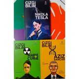 Tübitak Çizgi Bilim Serisi- Nikola Tesla - Aziz Sancar - Madam Marie Curie - 3 Kitap Set