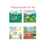 Tübitak Yayınları 3 + Yaş ( Gölde - Çiftlikte - Güneşli Bir Gün - Yer Altında ) 4 Kitap Set