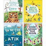 Tübitak Yayınları Bu Ne Çok Atık + Eğlenceli Sorular Ilginç Cevaplar Çevre + Doğa Dostu Fikirler + Gezegeni Kurtaracak Kadar Büyüdüm / 4lü Sıfır Atık ve Geri Dönüşüm Konulu Kitaplar
