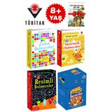 Tübitak Yayınları Etkinlik Kartları-Zekâ+Matematik Bulmacaları+Resimli Bulmacalar+Akıl Oyunları Görsel Beceriler