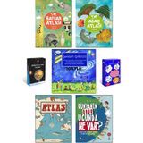 Tübitak Yayınları - Gökbilim ve Uzay Kartları + 50 Zeka Oyunu + Hayvan Atlası + Ağaç Atlası + Geceleri Gökyüzü Gök Atlası Fosfor Çıkartmalar + Dünyanın Öbür Ucunda Ne Var? + Atlas / 7 Kitap Set