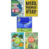 TÜBİTAK Yayınları - Hayvan Atlası + Ağaç Atlası + Geceleri Gökyüzü Gök Atlası Fosforlu Çıkartmalar + Dünyanın Öbür Ucunda Ne Var? + Kafası Değişikler Atlası - 5 Kitap Set - Fatih Dikmen