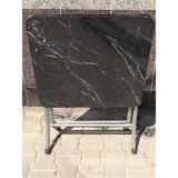 Tubix Katlanır Balkon Masası 60X60 cm - Ahşap - Siyah - 60 x 60 cm