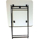 Tubix Masa Sandalye Katlanır Bistro Takımı 60CM Kare - Beyaz